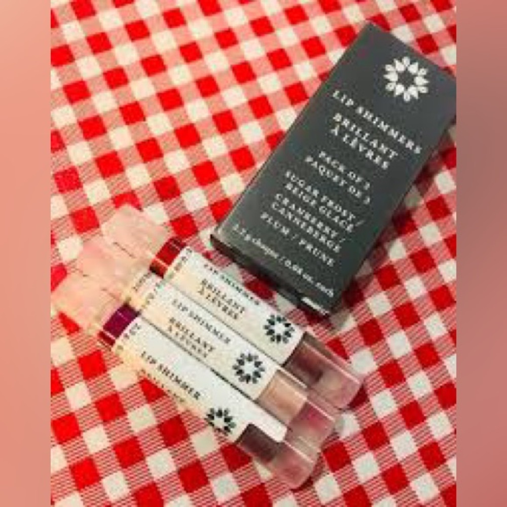 NIB Norwex Lip Shimmer Trio Sugar Frost Cranberry Plum Natural Lip Balm Set